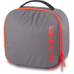 Dakine Goggle Case 2022-2023 - Gray case with orange zipper and handle, featuring a mesh interior for ventilation.