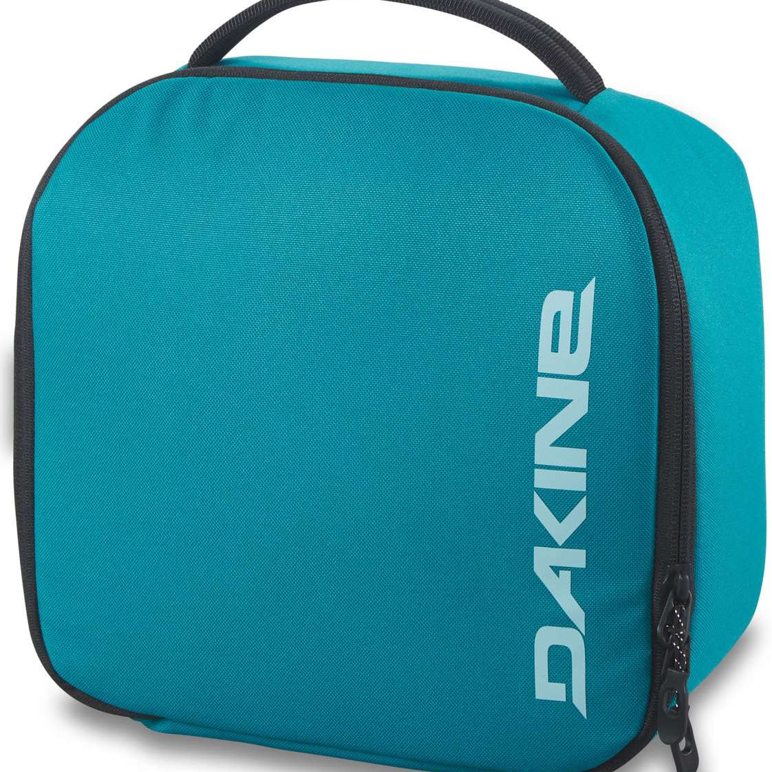 Dakine Goggle Case - A teal-colored case with a zippered closure, featuring a handle on top and a rectangular shape.