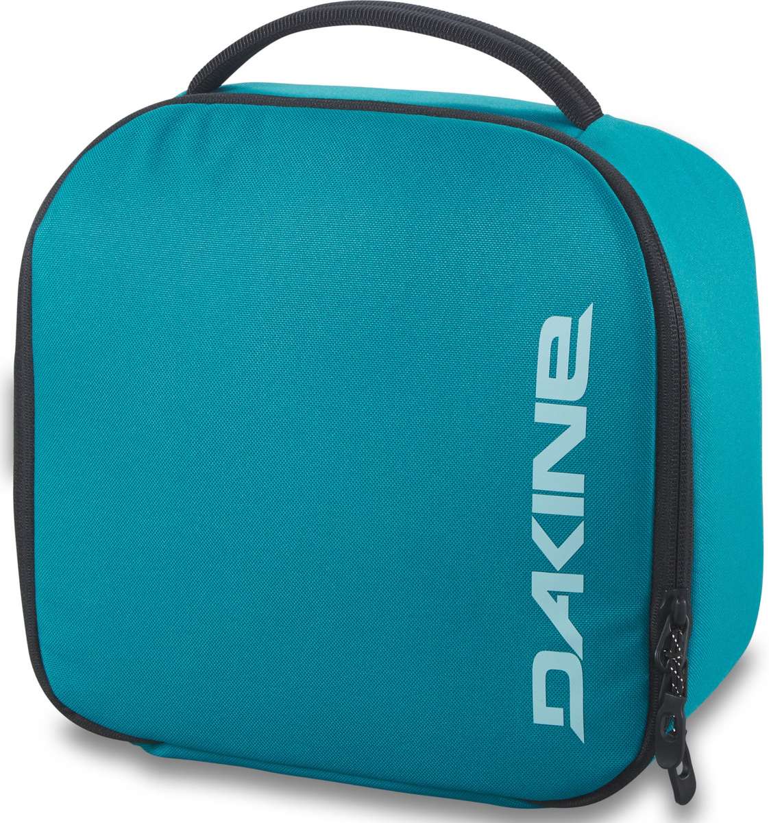 Dakine Goggle Case - A teal-colored case with a zippered closure, featuring a handle on top and a rectangular shape.