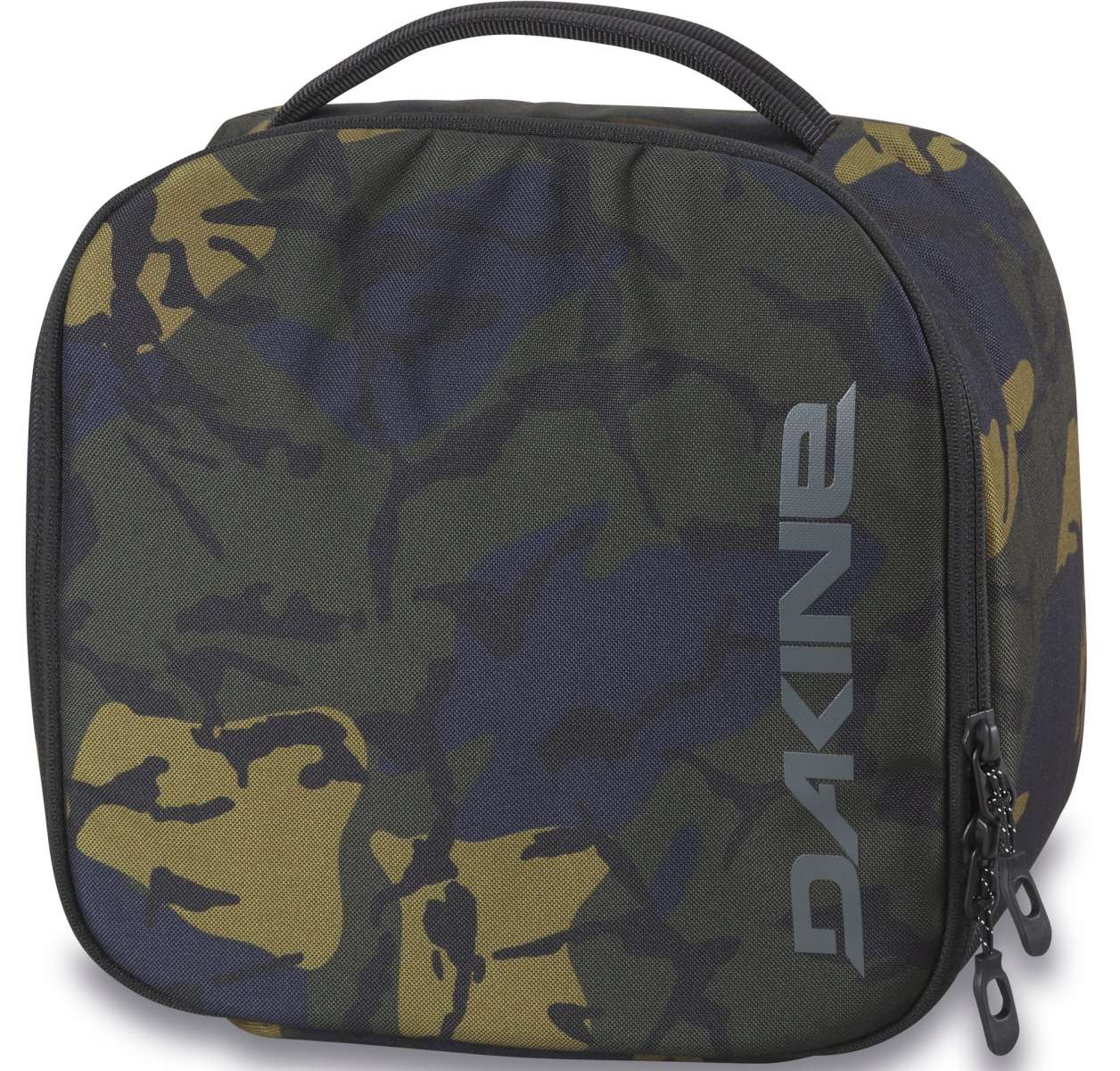 Dakine Goggle Case 2024 - Black case with a zippered top and handle on top, featuring a white logo that reads "DAKINE" in bold letters.