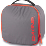 Dakine Goggle Case 2024 - Gray case with orange zipper and handle, featuring a zippered compartment for goggles on one side.