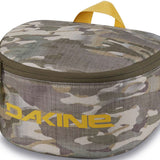 Dakine Goggle Stash - A small, rectangular-shaped bag with a zippered top and a handle on one side, featuring a camouflage pattern in shades of green and brown.