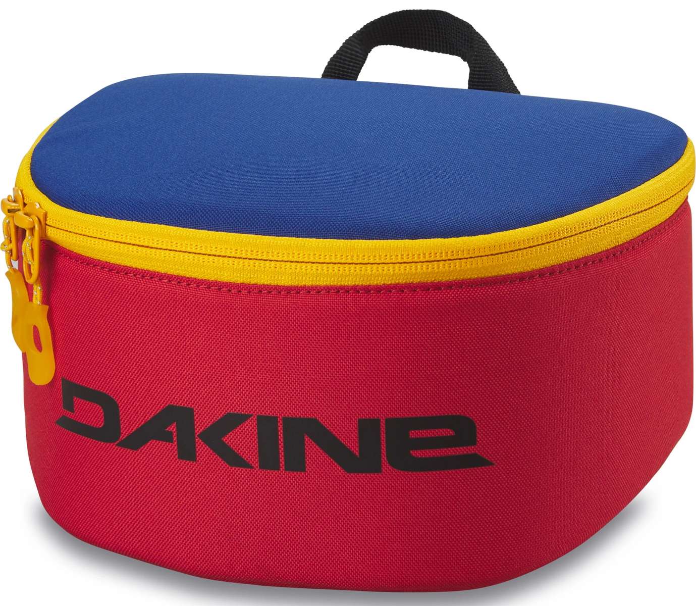 Dakine Goggle Stash - A red zippered pouch with a black handle and zipper pull, featuring a blue interior lining.