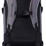 Dakine Heli Pro 20L Backpack 2024 - A gray backpack with a black mesh pocket on the side and two black buckles in front.
