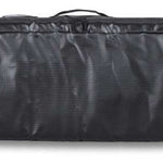 Dakine High Roller Board Bag - A black bag with a zippered top and two side pockets, featuring the word "DAKINE" in white on one side.