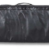Dakine High Roller Board Bag - A black bag with a zippered top and two side pockets, featuring the word "DAKINE" in white on one side.