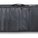 Dakine High Roller Board Bag - Black bag with a zippered top and two wheels on one end, featuring a handle on the other end.