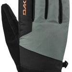 Dakine Impreza GORE-TEX Gloves - A pair of gloves with a gray palm and fingers, featuring orange lettering on the back of one glove that reads "DAKINE".
