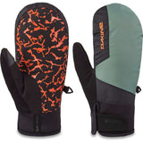 Dakine Impreza GORE-TEX Mittens - Mittens are black with a red and white pattern on top of fingers, and have a strap closure at wrist.