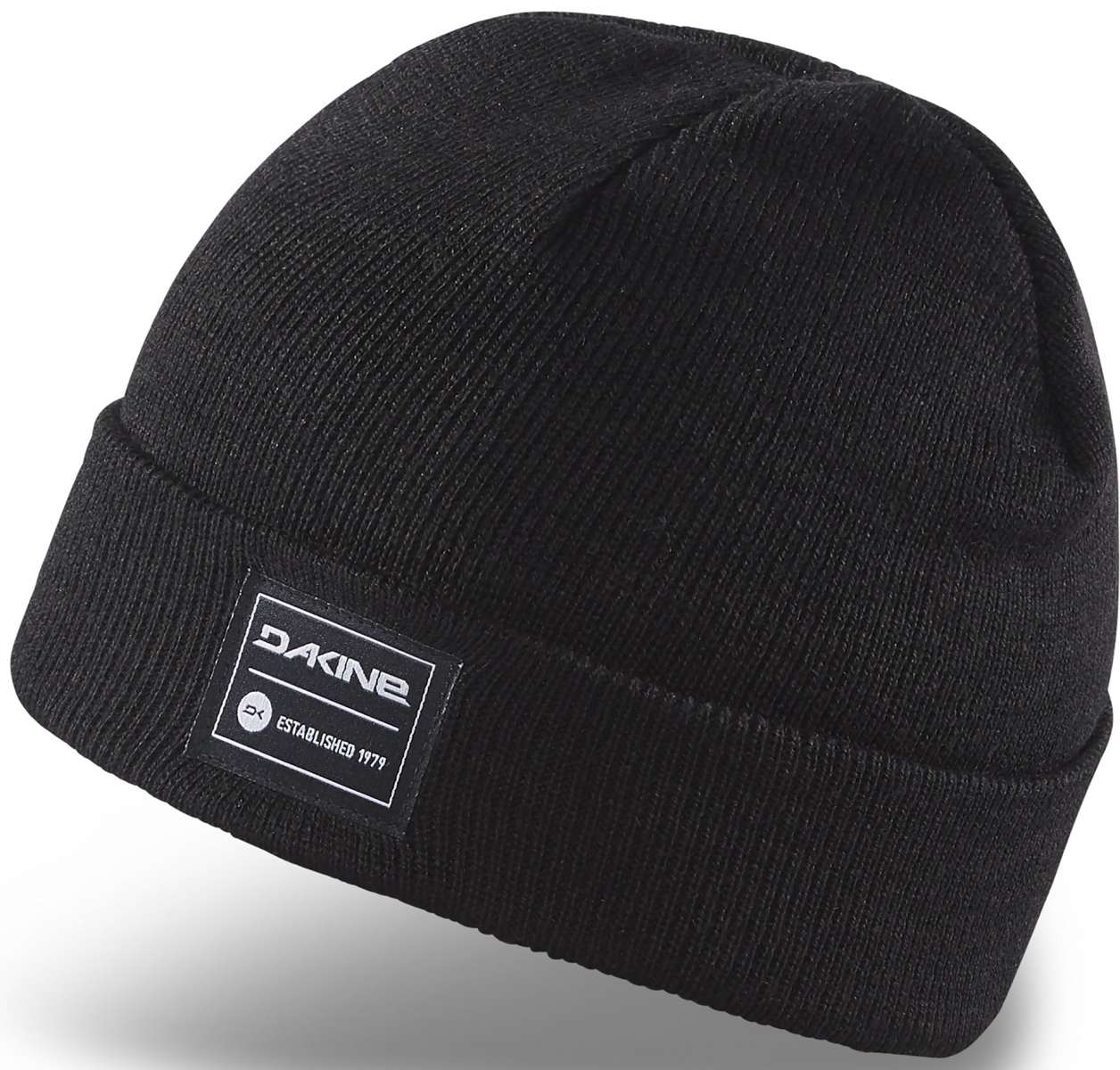 Dakine Kids Cutter Beanie 2022-2023 - A black beanie with a white logo on the front.