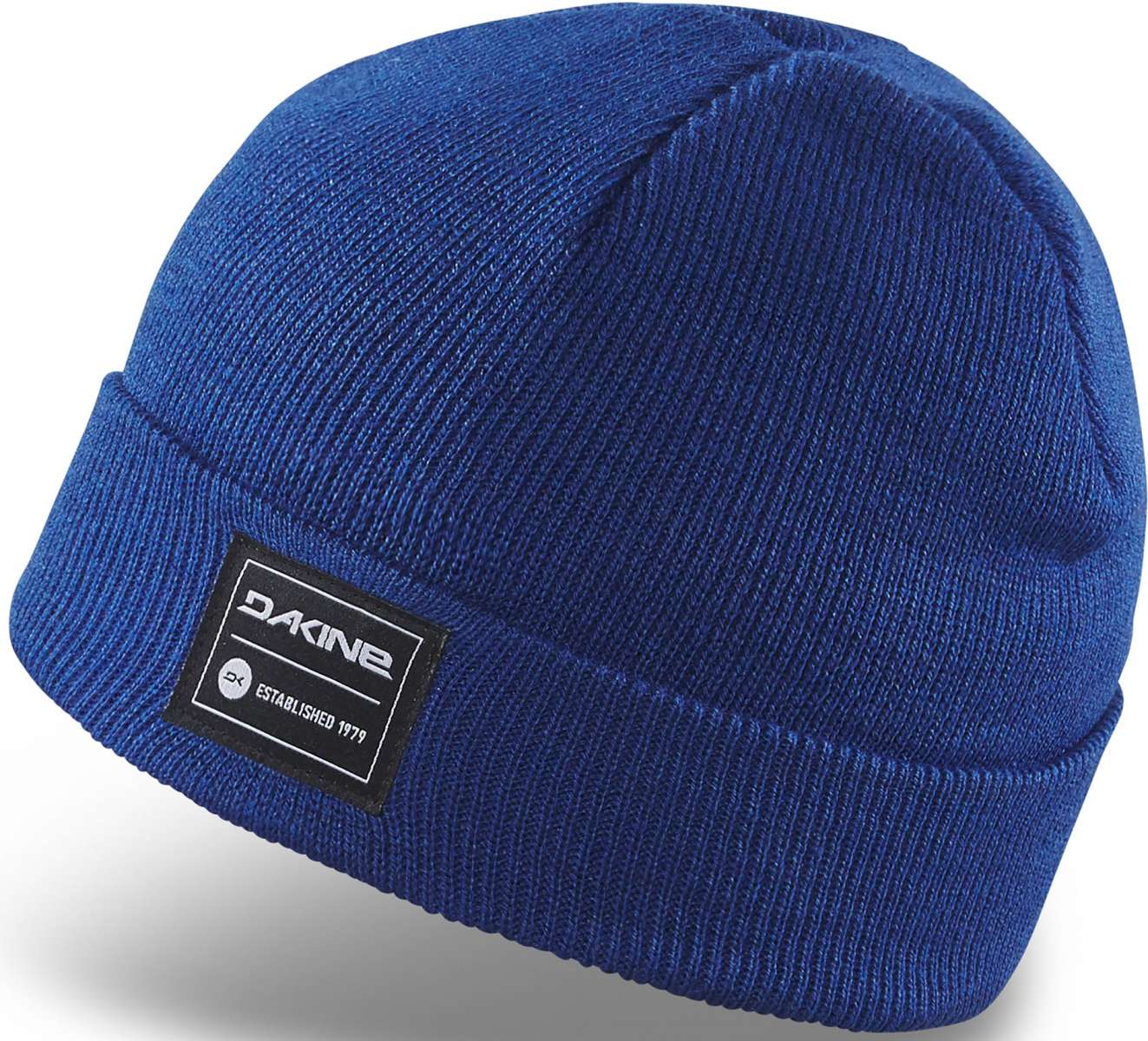 Dakine Kids Cutter Beanie 2022-2023 - A royal blue beanie with a black label featuring "DAKINE" in white letters and an illegible logo below.