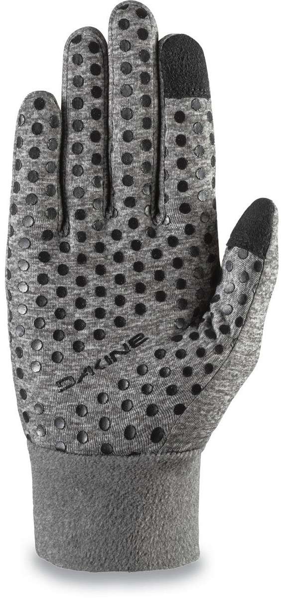 Dakine Lades Storm Liner 2022-2023 - A gray glove with black dots and a textured grip on the thumb.