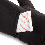 Dakine Ladies Alero Mittens - Mittens are black with a textured pattern on the palm and thumb, featuring a fuzzy cuff at the wrist.