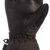 Dakine Women's Camino Leather Gloves 2024 - A pair of black leather gloves with a textured palm and elastic wrist strap.