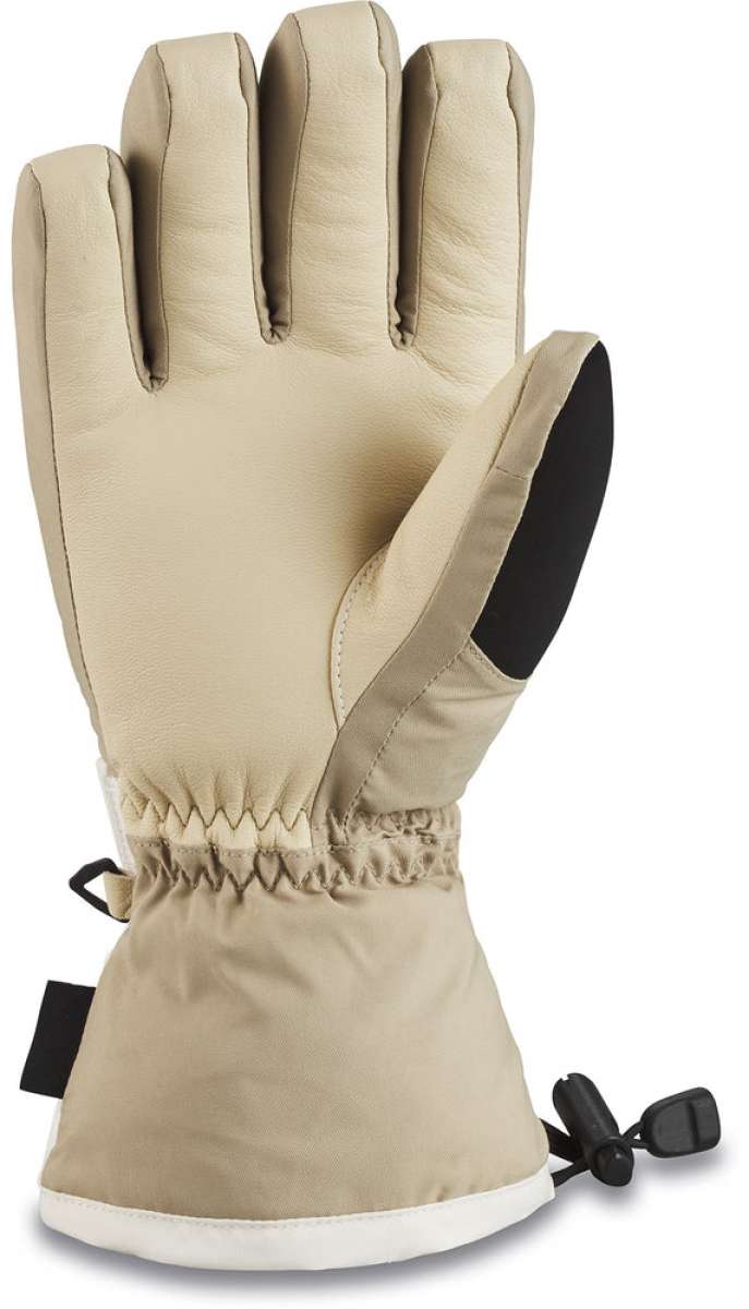 Dakine Women's Camino Leather Gloves - The gloves are light brown with a darker brown trim and have a smooth leather texture.