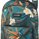 Dakine Ladies Essentials Pack 7L 2022-2023 - A teal backpack with a floral pattern of white and yellow flowers, green leaves, and orange accents.