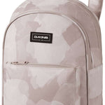 Dakine Ladies Essentials Pack 7L 2022-2023 - A light gray backpack with a zippered front pocket and two straps, featuring a subtle pattern of darker gray shapes.
