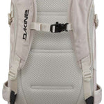 Dakine Ladies Heli Pro 20L Backpack 2024 - A light gray backpack with a mesh back panel and white straps.