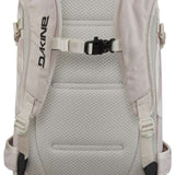 Dakine Ladies Heli Pro 20L Backpack 2024 - A light gray backpack with a mesh back panel and white straps.