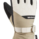 Dakine Ladies Leather Camino Glove 2022-2023 - A glove with a quilted pattern on the back of the hand and black trim around the fingers.