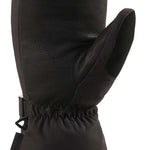 Dakine Ladies Leather Camino Mitten 2022-2023 - Black leather mitten with a black strap and buckle on wrist.
