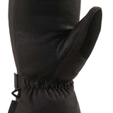 Dakine Ladies Leather Camino Mitten 2022-2023 - Black leather mitten with a black strap and buckle on wrist.