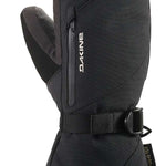 Dakine Ladies Leather Sequoia GORE-TEX Mittens - Mittens are black with a textured leather palm and quilted pattern on back of hand.