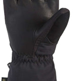 Dakine Women's Leather Sequoia GORE-TEX Glove - A black leather glove with a textured pattern on the palm and thumb, featuring a GORE-TEX logo on the wrist strap.