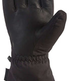 Dakine Ladies Tahoe Glove 2022-2023 - A black glove with a textured palm and thumb, featuring a small logo on the wrist strap.