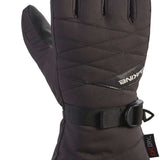 Dakine Ladies Tahoe Glove 2022-2023 - A black glove with a quilted pattern on the back of the hand and fingers, featuring a strap closure at the wrist.