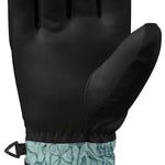 Dakine Ladies Tahoe Gloves 2024 - A pair of black gloves with a floral pattern on the wrist cuff.
