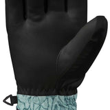 Dakine Ladies Tahoe Gloves 2024 - A pair of black gloves with a floral pattern on the wrist cuff.