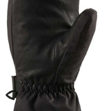 Dakine Ladies Tahoe Mitt 2022-2023 - A black mitt with a textured leather palm and thumb, featuring a small logo on the wrist strap.