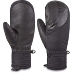 Dakine Ladies Tahoe Mittens - Pair of black mittens with a textured palm and thumb, featuring a small logo on the wrist strap.