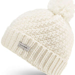 Dakine Ladies Tiffany Pom Beanie 2024 - A cream-colored beanie with a pom-pom on top.