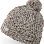 Dakine Ladies Tiffany Pom Beanie 2024 - A light grey beanie with a pom-pom on top.