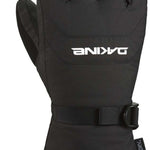 Dakine Leather Scout Glove 2022-2023 - A black glove with a white logo on the back of the hand and a leather palm.