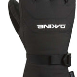 Dakine Leather Scout Glove 2022-2023 - A black glove with a white logo on the back of the hand and a leather palm.