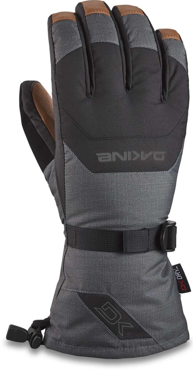 Dakine Leather Scout Glove 2022-2023 - A black glove with brown leather accents on the fingers and thumb.