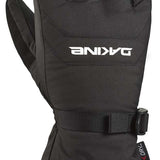 Dakine Leather Scout Gloves 2024 - A pair of black leather gloves with a white logo on the back of one hand.