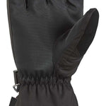 Dakine Leather Scout Gloves 2024 - A pair of black leather gloves with a textured pattern on the palm and fingers, featuring a buckle strap at the wrist.
