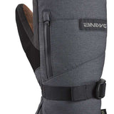 Dakine Leather Titan GORE-TEX Mittens - Mittens are dark gray with brown leather accents on palms and fingers.