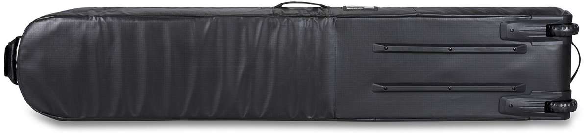 Dakine Low Roller Board Bag 2024 - Black bag with white logo and straps on top, lying flat on a light-colored surface.