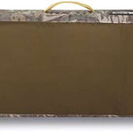 Dakine Low Roller Board Bag 2024 - Brown bag with black zipper and handle, featuring a camouflage pattern on the side.