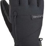 Dakine Leather Titan GORE-TEX Short Gloves 2024 - A pair of black gloves with a textured leather palm and thumb, featuring a zippered pocket on the wrist.