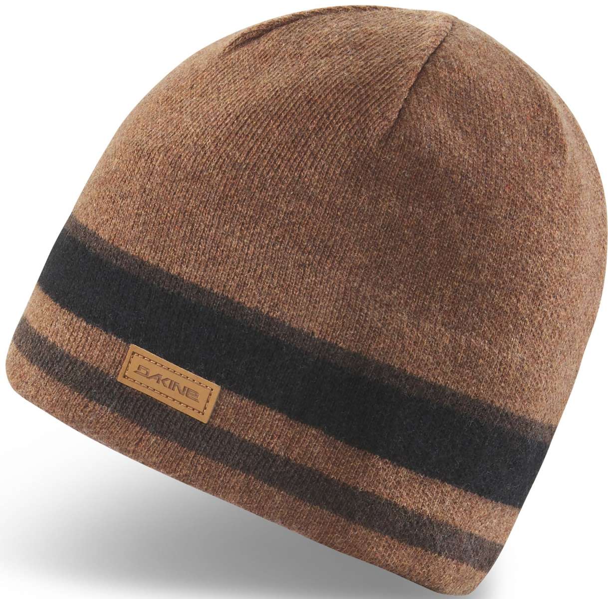 Dakine Lumberman Merino Beanie 2024 - A brown beanie with a black stripe around the cuff.
