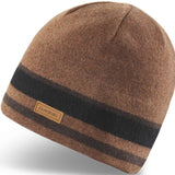 Dakine Lumberman Merino Beanie 2024 - A brown beanie with a black stripe around the cuff.