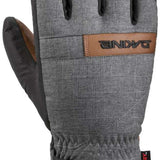 Dakine Nova Short Glove 2023 - A gray glove with brown accents on the wrist strap and fingertips.
