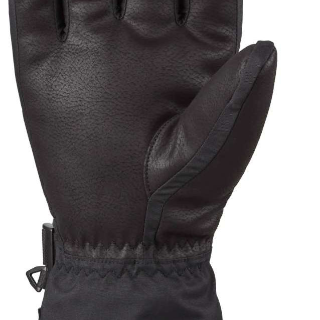 Dakine Nova Short Gloves 2024 - A pair of black gloves with a textured palm and thumb, featuring a small logo on the wrist strap.