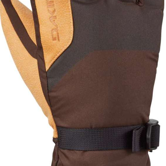 Dakine Nova Short Gloves - Brown gloves with tan accents on fingers, thumb, and palm.